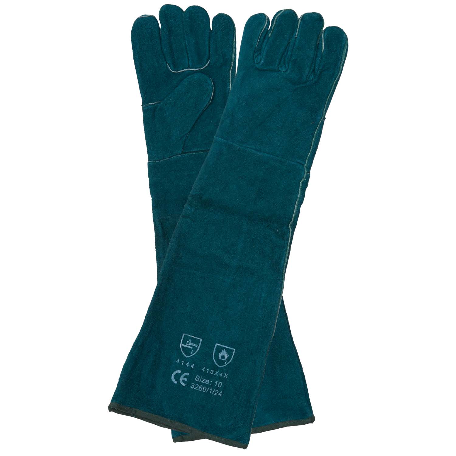 2057_GREEN_LINED_WELTED_WELDING GLOVES_16INCH-CUFF_COMBO