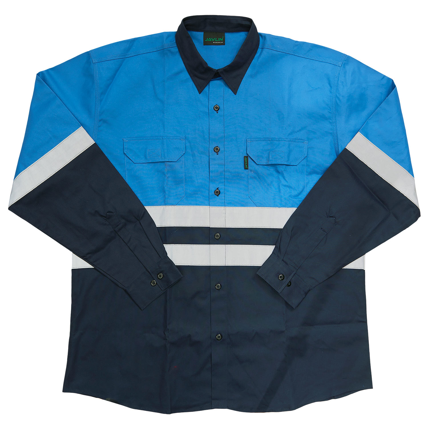 4738_JAVLIN_TWO-TONE-REFLECTIVE-WORK-SHIRT_NAVY-SKY (1)