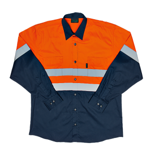 5169_JAVLIN_TWO-TONE-VENTED-REFLECTIVE-WORK-SHIRT_NAVY-ORANGE