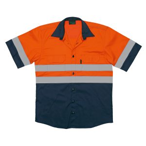 6137_JAVLIN_6137 TWO-TONE-VENTED-REFLECTIVE-SHORT_SLEEVE_WORK-SHIRT_NAVY-ORANGE_2