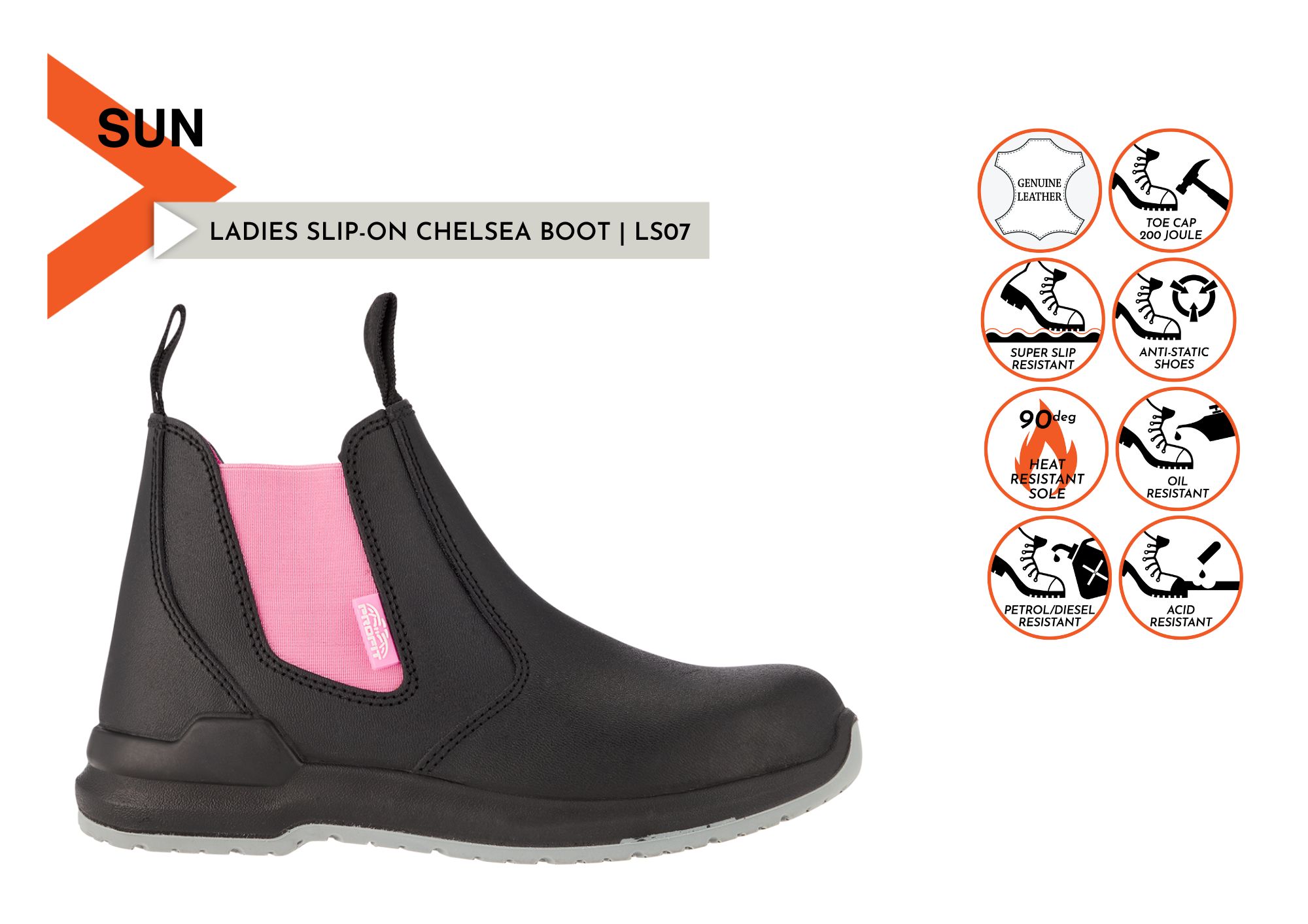 PROFIT LADIES SLIP-ON SUN CHELSEA BOOT LS07